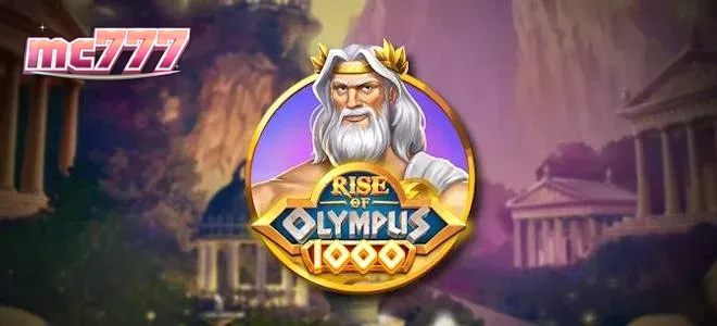 Tampilan visual slot Rise of Olympus 1000 dengan tema dewa Yunani